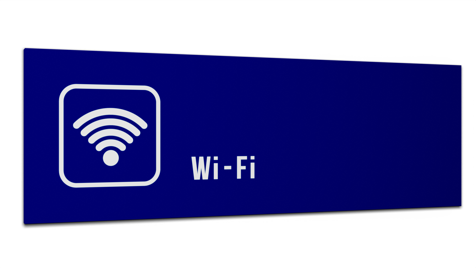 

Табличка Wi-Fi, Синяя матовая, 30 см х 10 см, Синий, Пластик синий 30