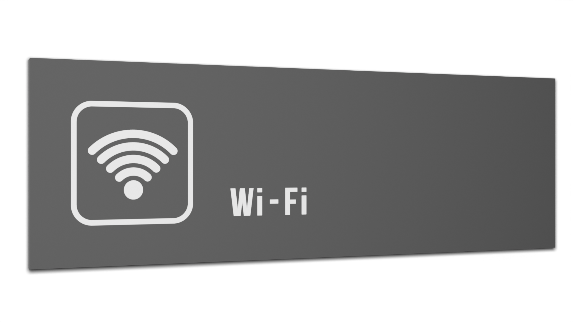 Табличка Wi-Fi, Серая матовая, 30 см х 10 см