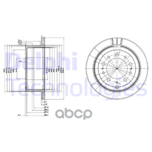 

Тормозной диск DELPHI комплект 2 шт. BG3534