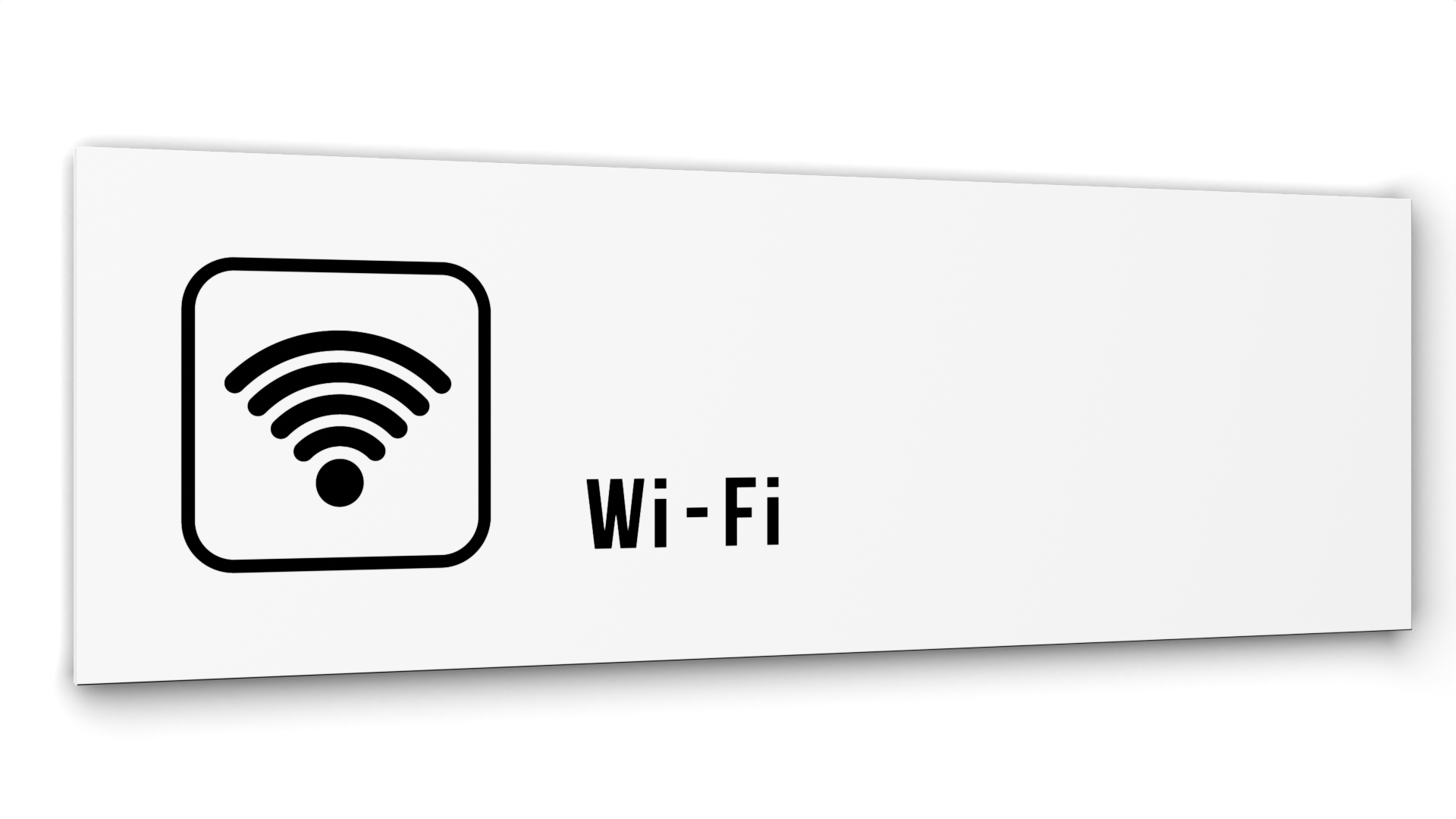

Табличка Wi-Fi, Белая глянцевая, 30 см х 10 см, Белый, Акрил белый 30