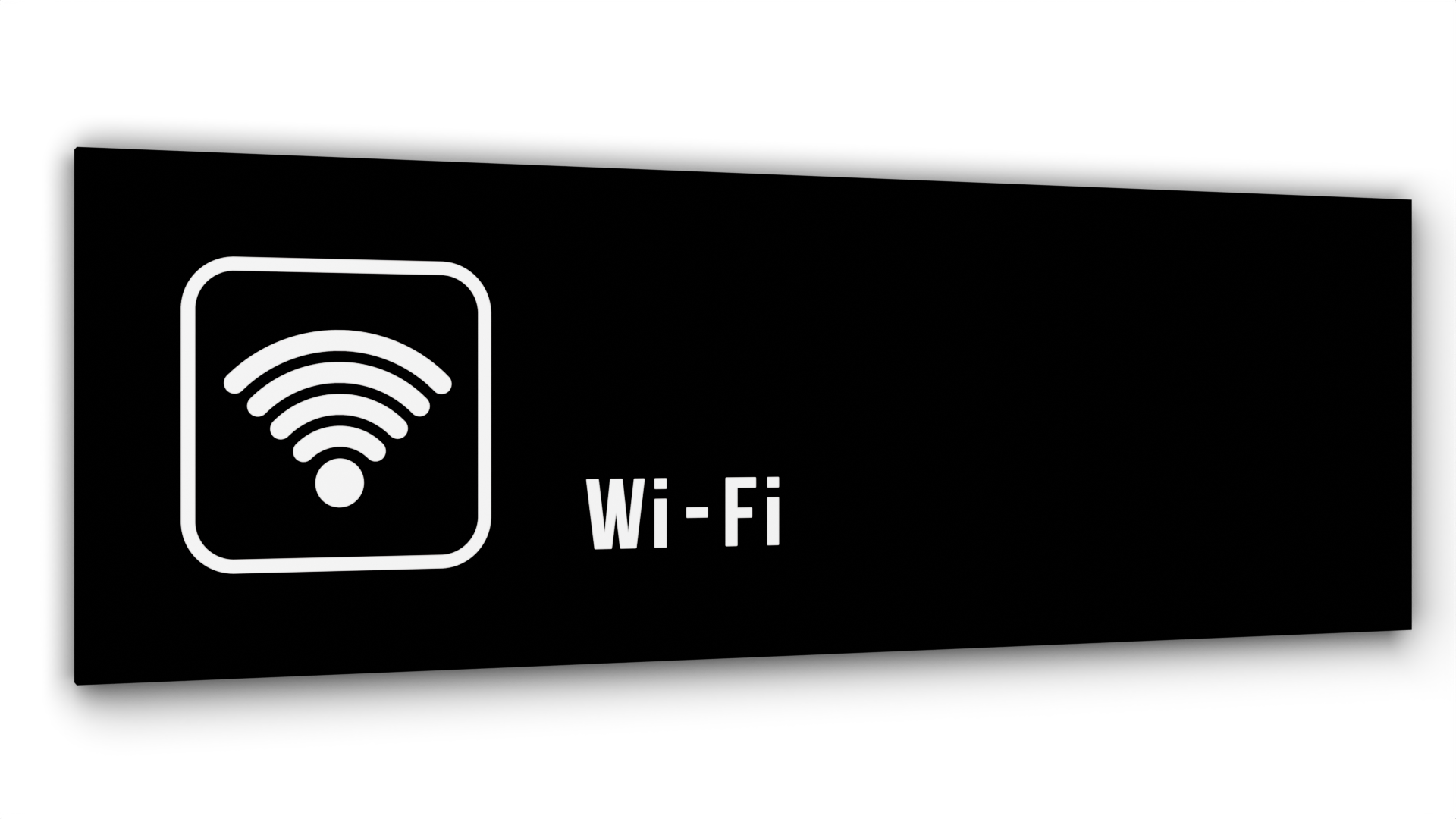 

Табличка Wi-Fi, Черная глянцевая, 30 см х 10 см, Черный, Акрил черный 30