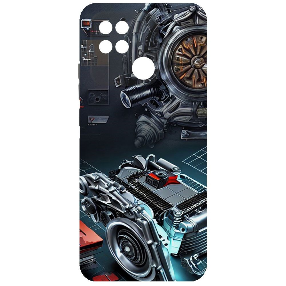 

Чехол-накладка Софт Моторы для Xiaomi Redmi 10C, Черный