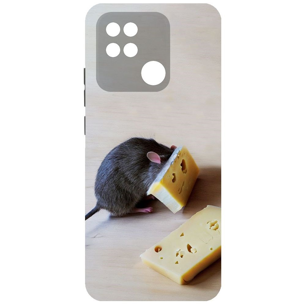 фото Чехол-накладка софт мышь и сыр для xiaomi redmi 10c krutoff