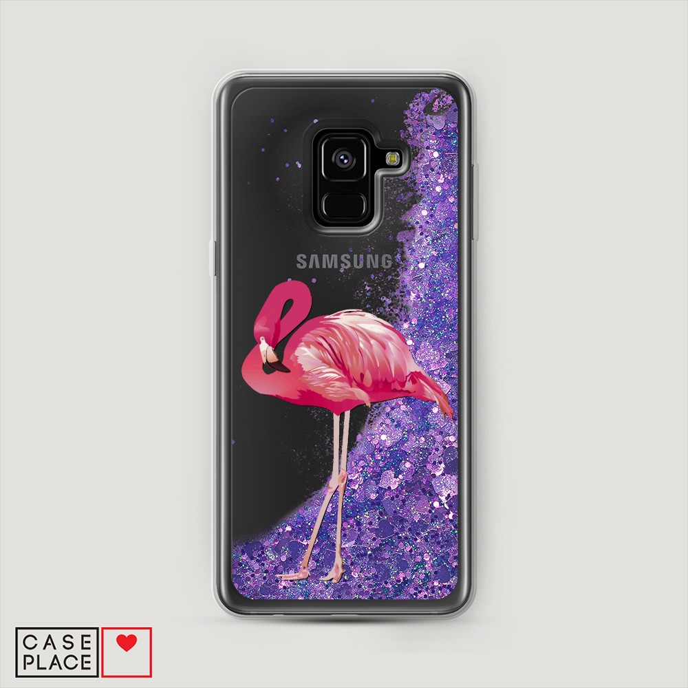 

Чехол Awog на Samsung Galaxy A8 2018 "Застенчивый фламинго", Разноцветный, 25492-1