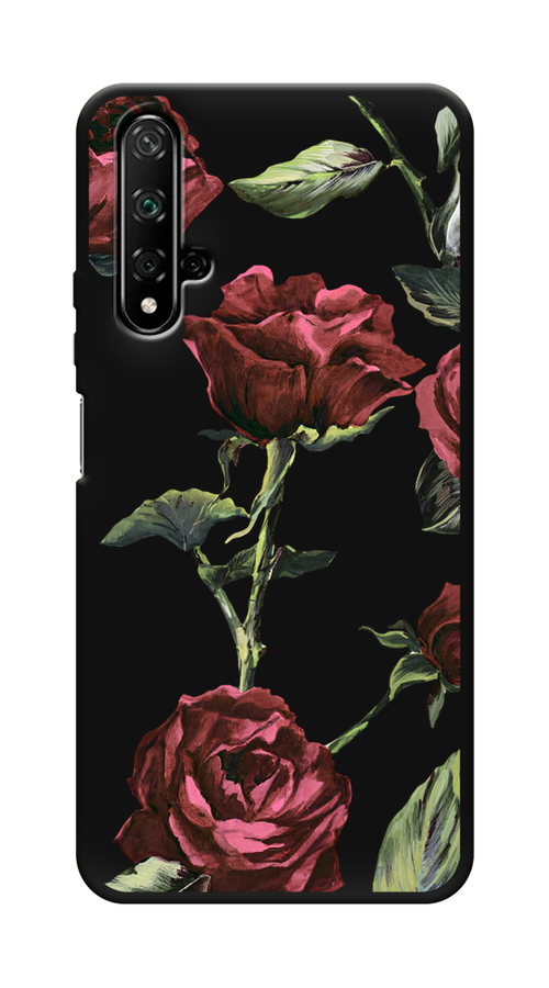 

Чехол Awog на Huawei Nova 5T "Бордовые розы фон", Разноцветный, 610552-1