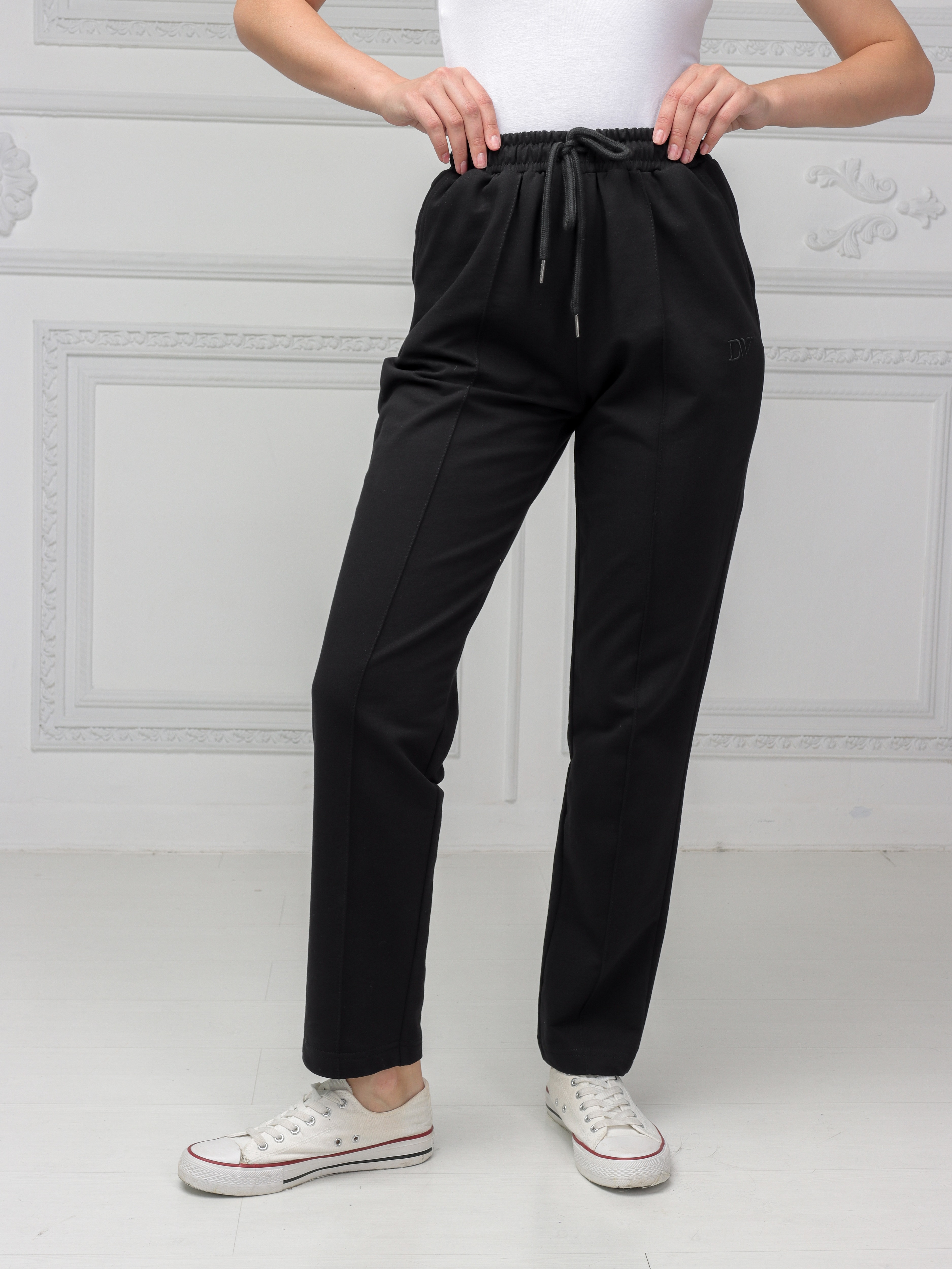 фото Спортивные брюки женские daffy world о22020б черные 42 ru