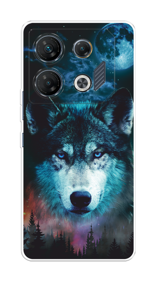 

Чехол на Infinix GT 10 Pro "Лунный волк", Бирюзовый;розовый;синий, 3104850-1