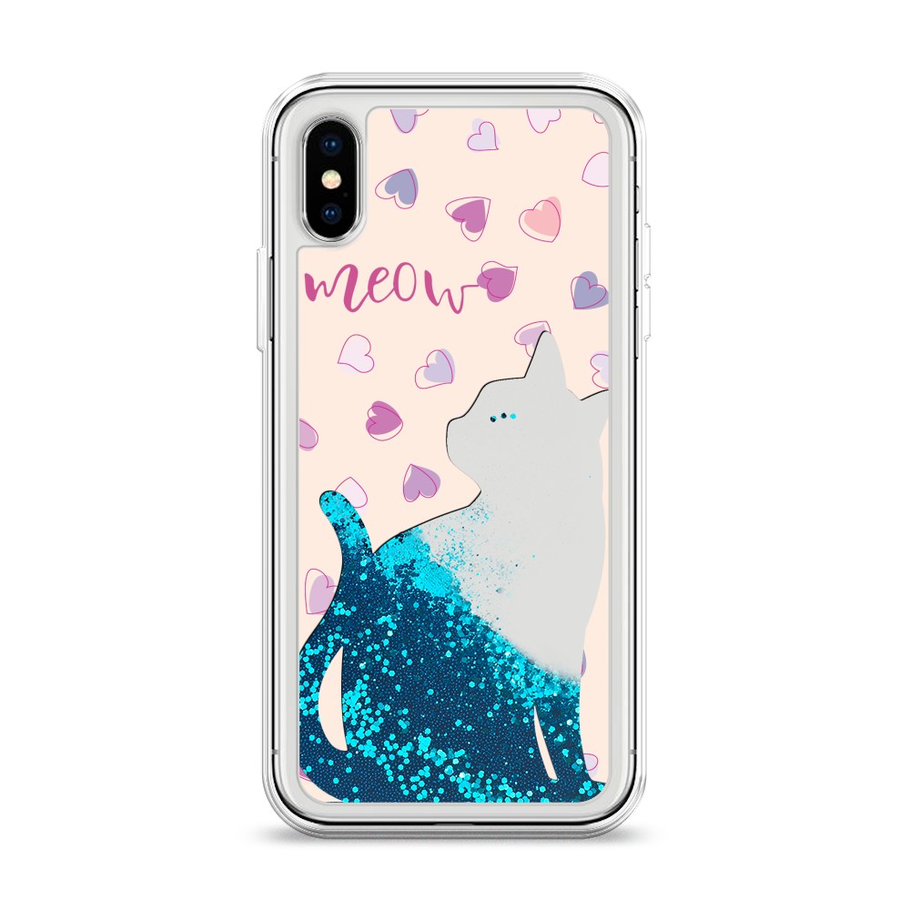 

Чехол Awog на Apple iPhone XS (10S) / Айфон XS (10S) "Прозрачный кот", Разноцветный, 11893-1