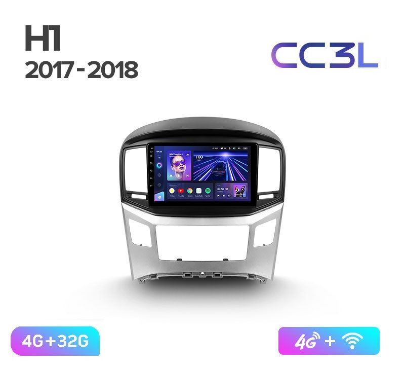 Магнитола TEYES HYUNDAI H1 2017-2018 г. CC3L 4/32ГБ Android 10, IPS экран, DSP, 4G модем,