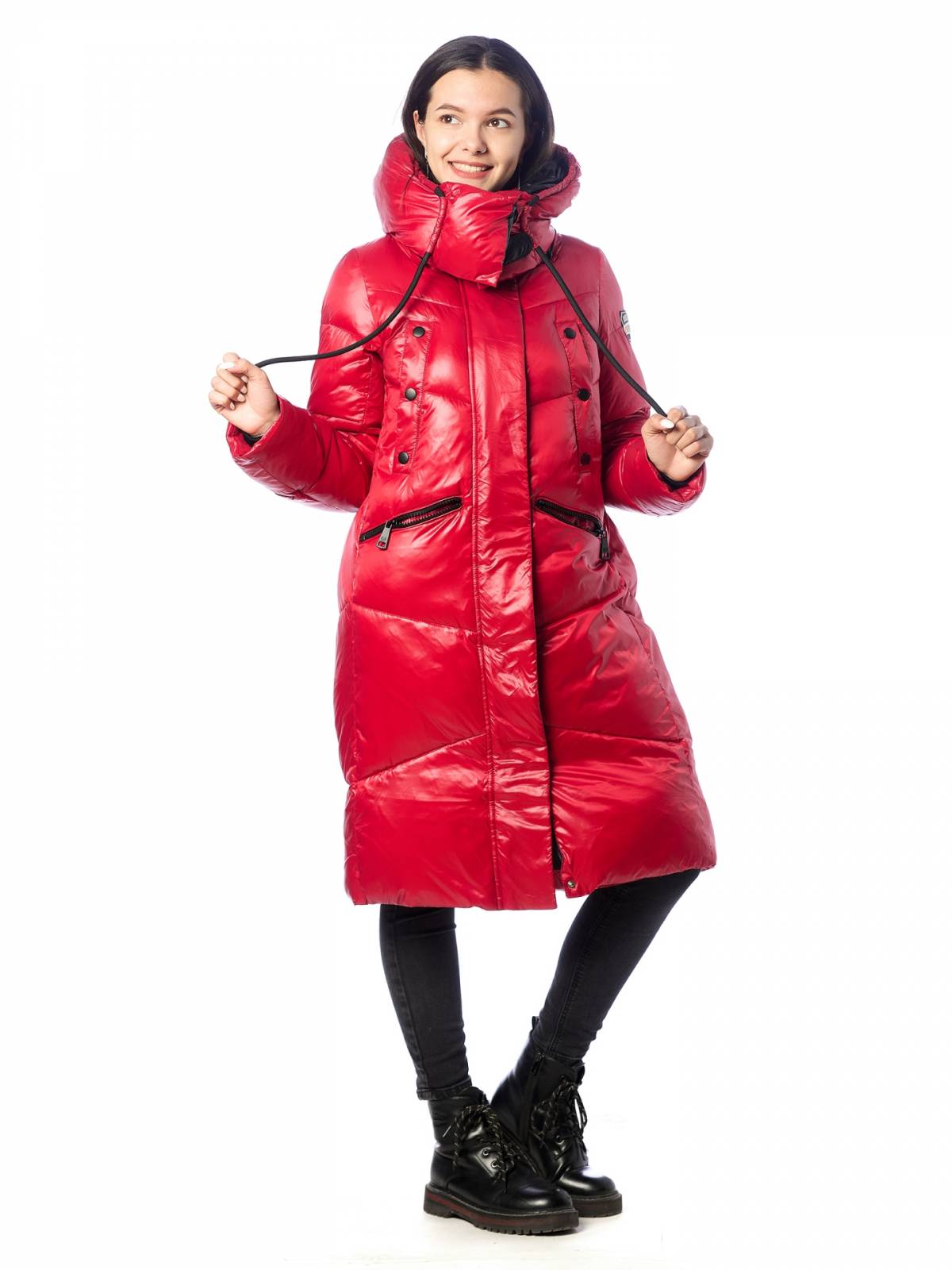 

Пальто женское EVACANA 4067 красное 50 RU, Красный, 4067