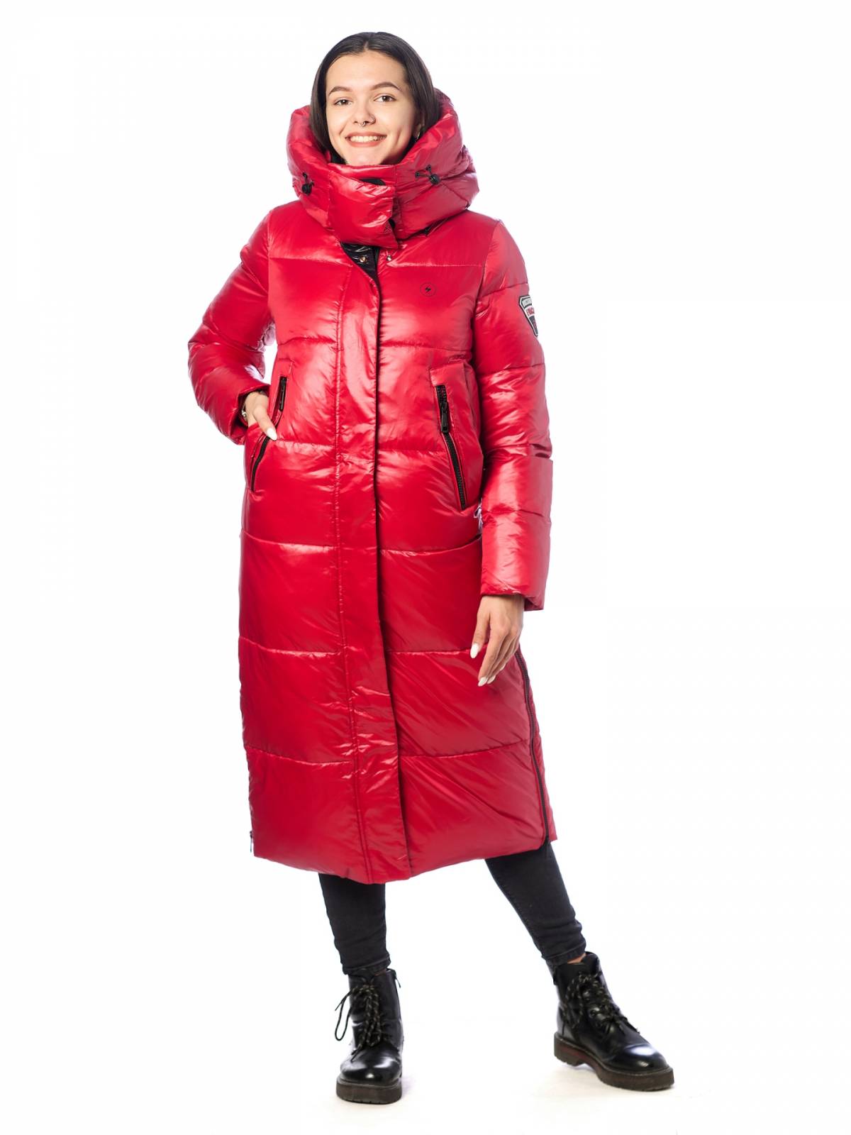 

Пальто женское EVACANA 4055 красное 50 RU, Красный, 4055