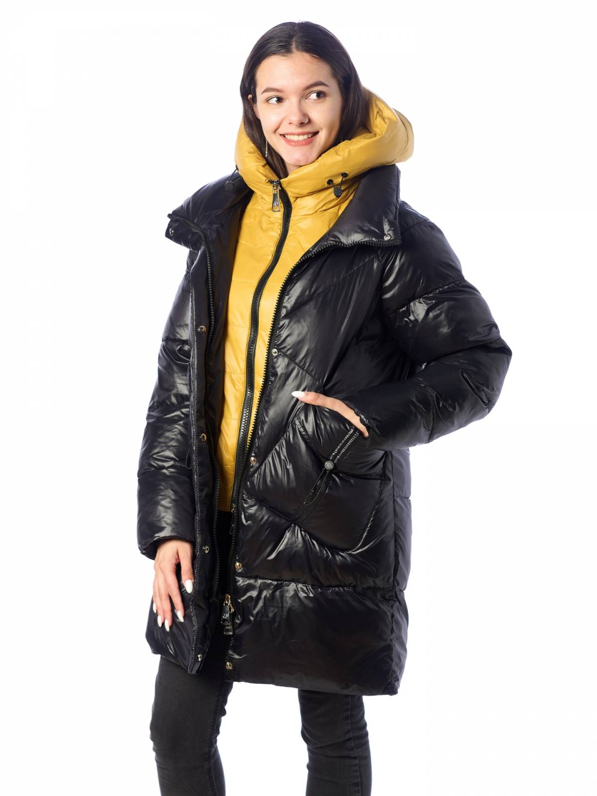 

Куртка женская EVACANA 4075 черная 42 RU, Черный, 4075