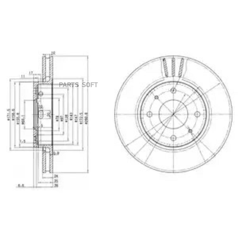 

Тормозной диск DELPHI комплект 2 шт. BG3501C