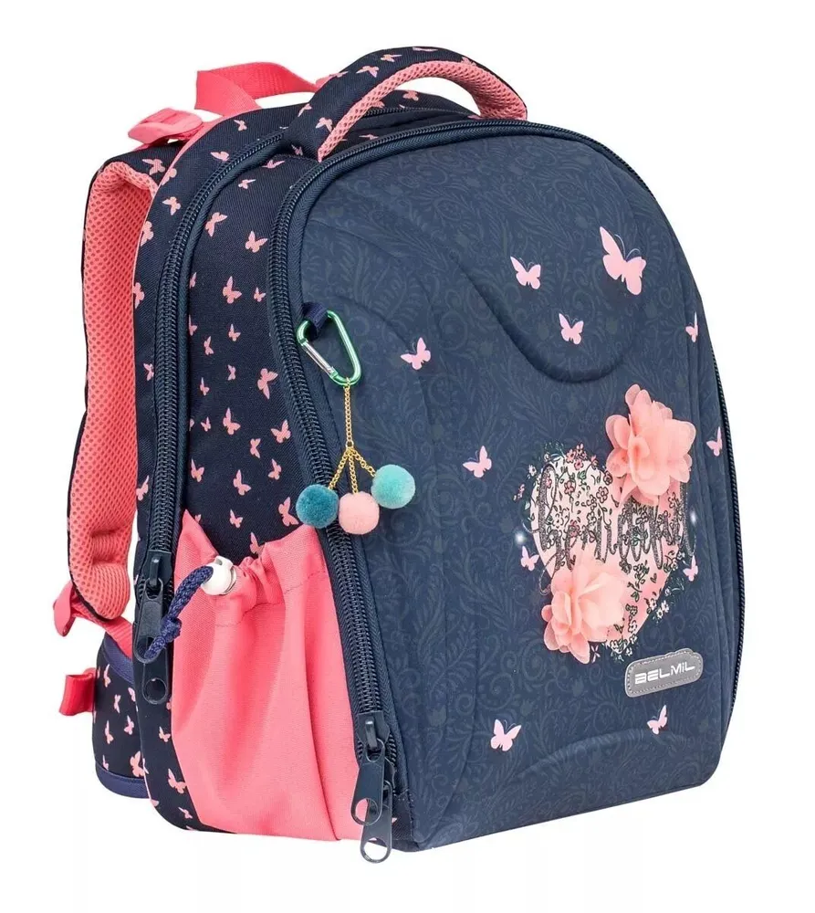 

Школьный ранец Belmil Sturdy FLOWERS, серия 338-82-13, Синий, FLOWERS