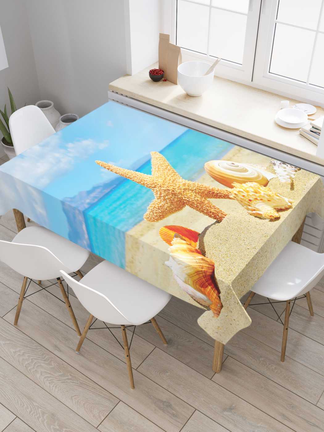 

Скатерть прямоугольная JoyArty "Звезда предводитель" из оксфорда, 180x145 см, Голубой, Звезда предводитель