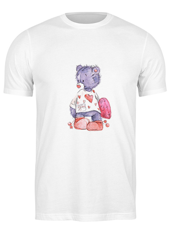 

Футболка мужская Printio Мишка белая 3XL, Белый, Мишка