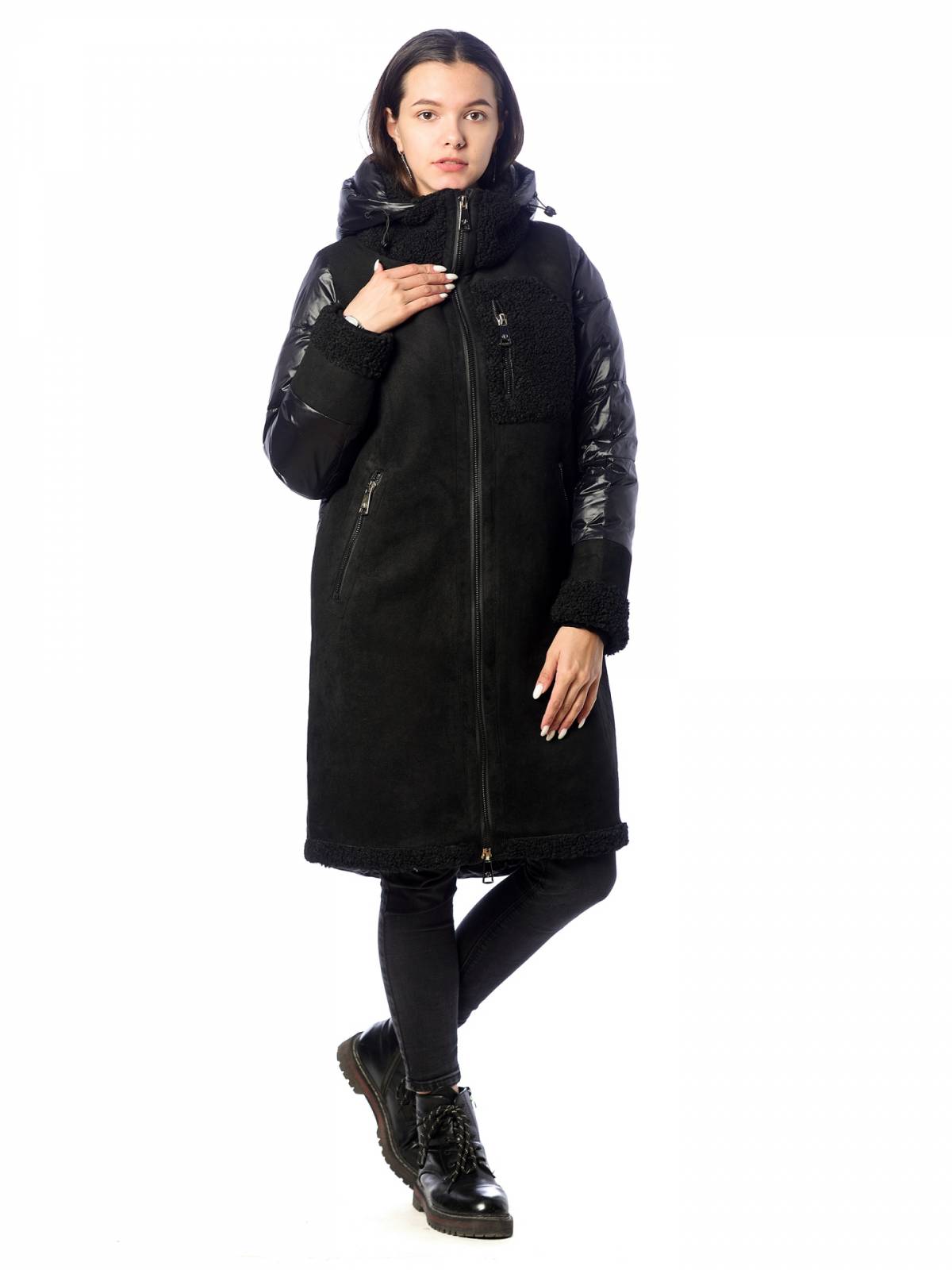 

Куртка женская EVACANA 4064 черная 44 RU, Черный, 4064