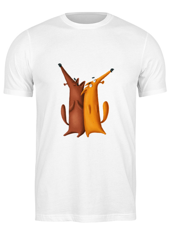 

Футболка мужская Printio Лисички белая 3XL, Белый, Лисички