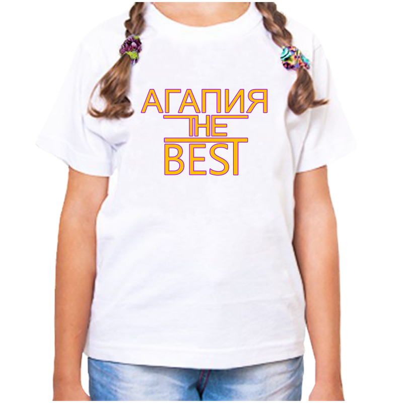 

Футболка девочке белая 34 р-р агапия the best, Белый, fdd_agapiya_the_best