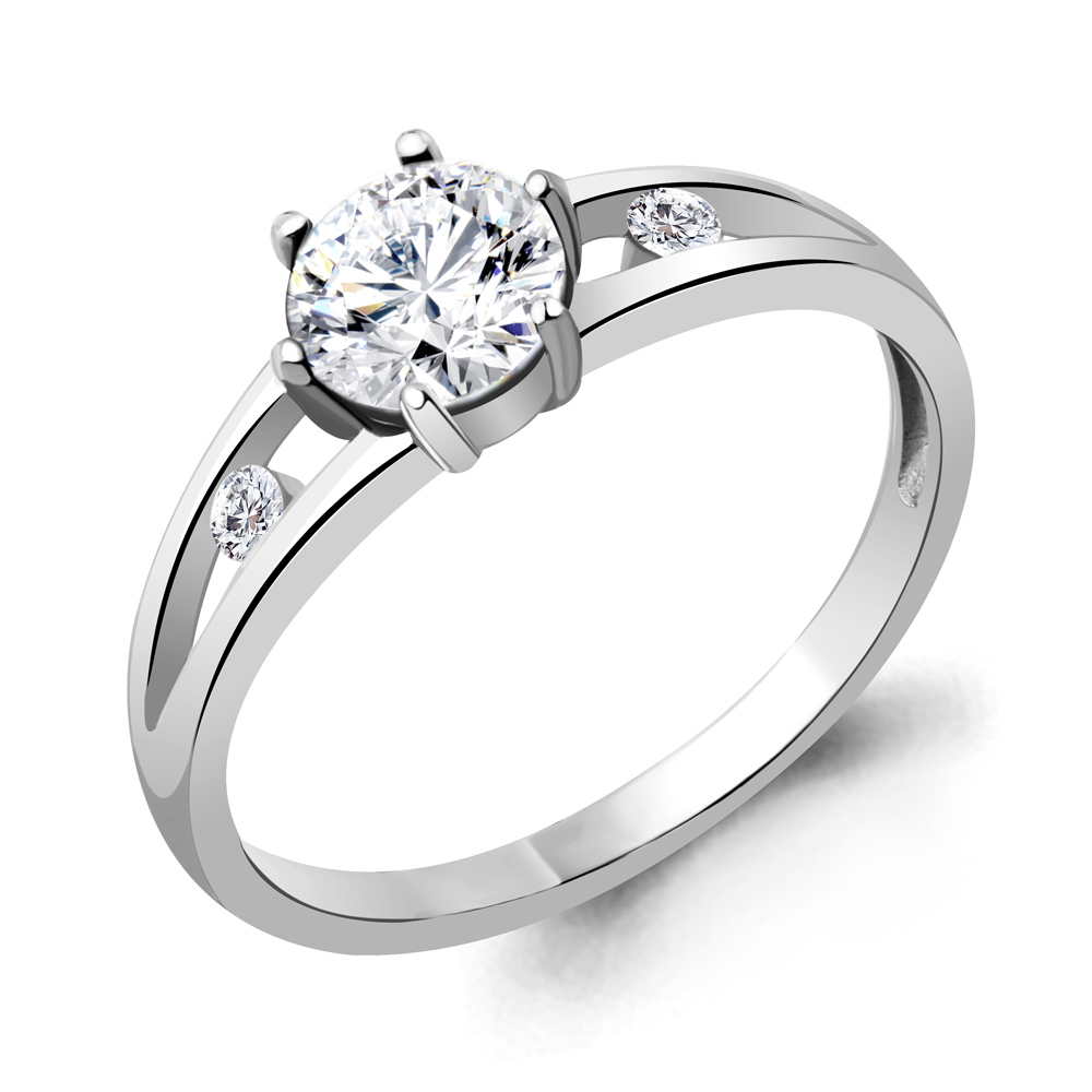 

Кольцо из серебра с фианитом р. Aquamarine 68784А, 68784А_925_р