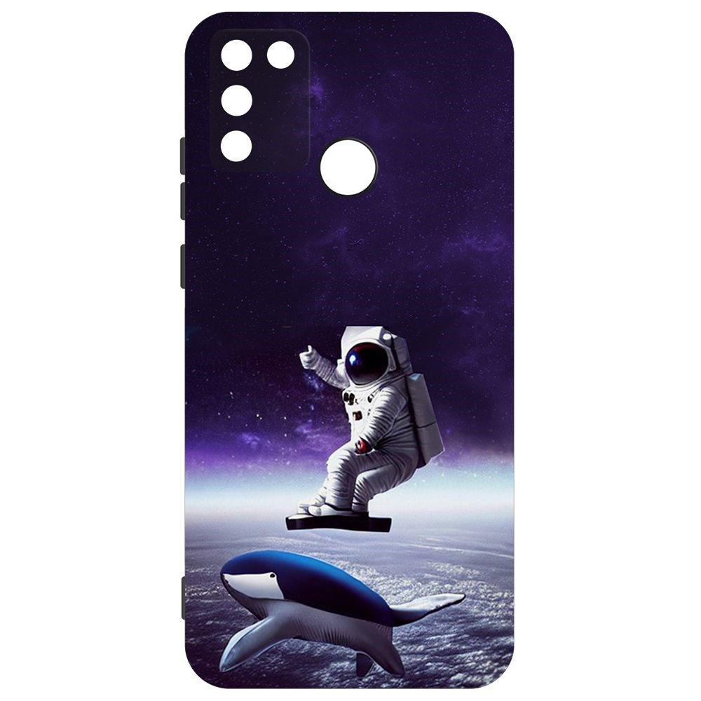 

Чехол-накладка Софт Спейсбордер для Honor 9A, Черный