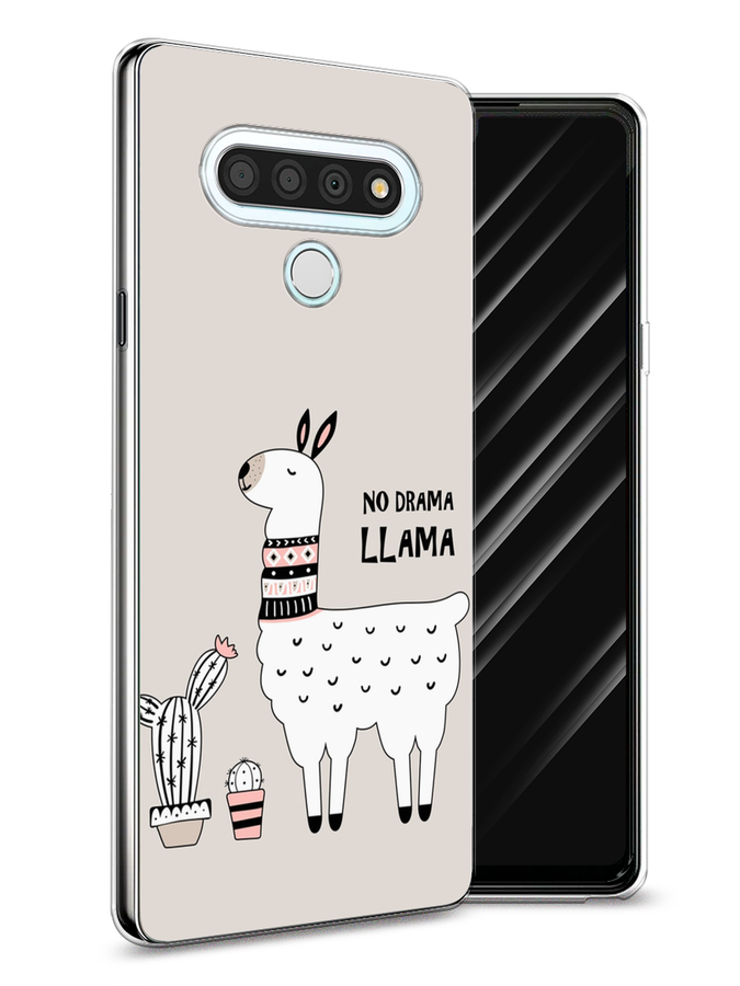 

Чехол Awog на LG Stylo 6 "No drama LLama", Бежевый;серый;белый, 84550-2