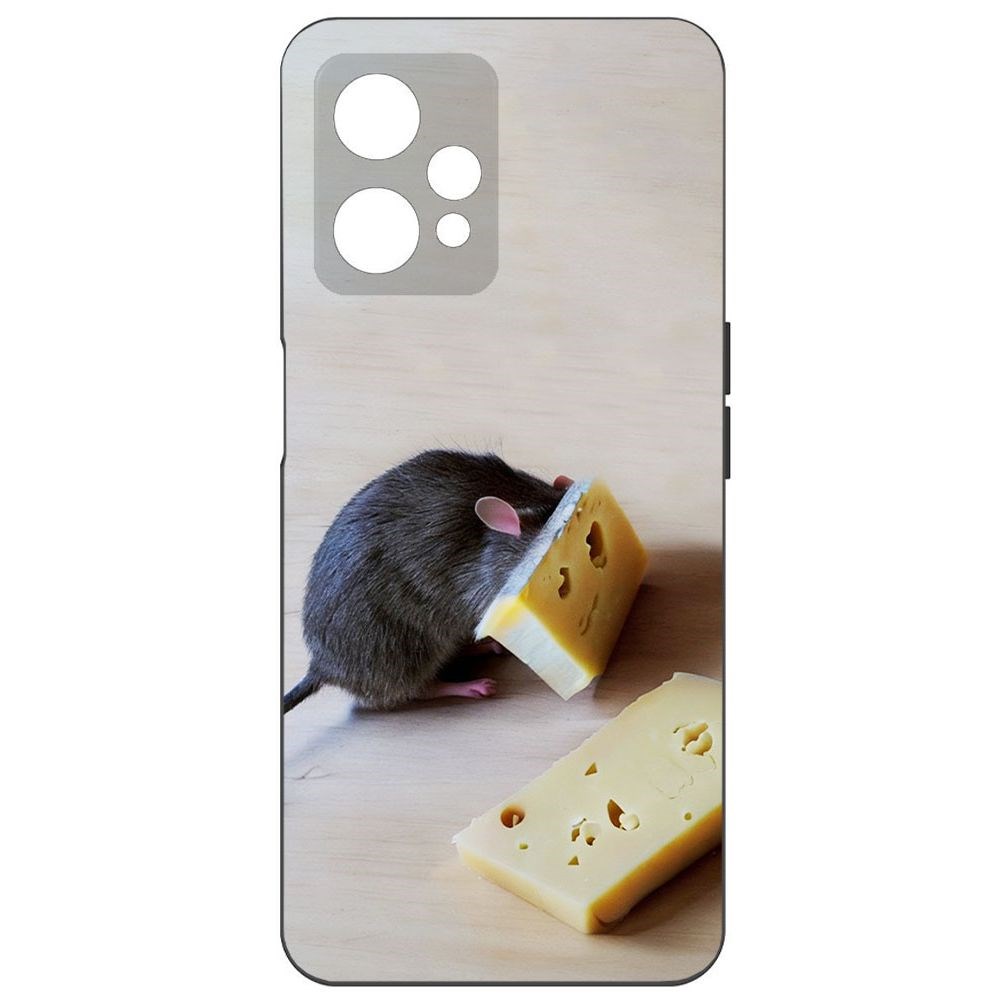 

Чехол-накладка Софт Мышь и сыр для Realme 9 5G, Черный