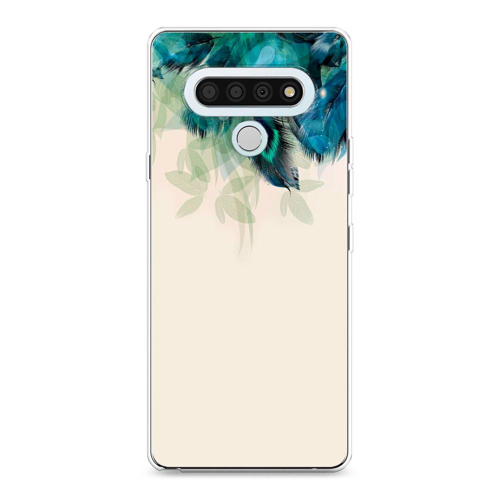 фото Чехол awog "перья голубого цвета" для lg stylo 6