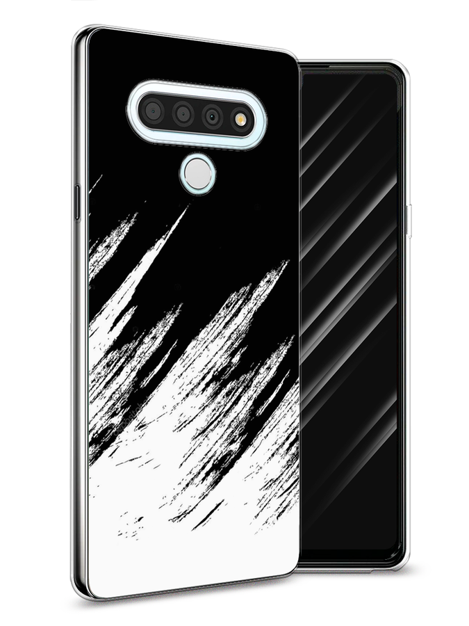 

Чехол Awog на LG Stylo 6 "Черно белые брызги", Черный;белый;бежевый, 84550-3