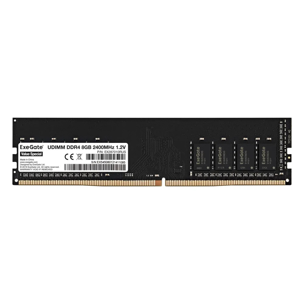 

Оперативная память Exegate Value Special 8Gb DDR4 2400MHz (EX287010RUS)