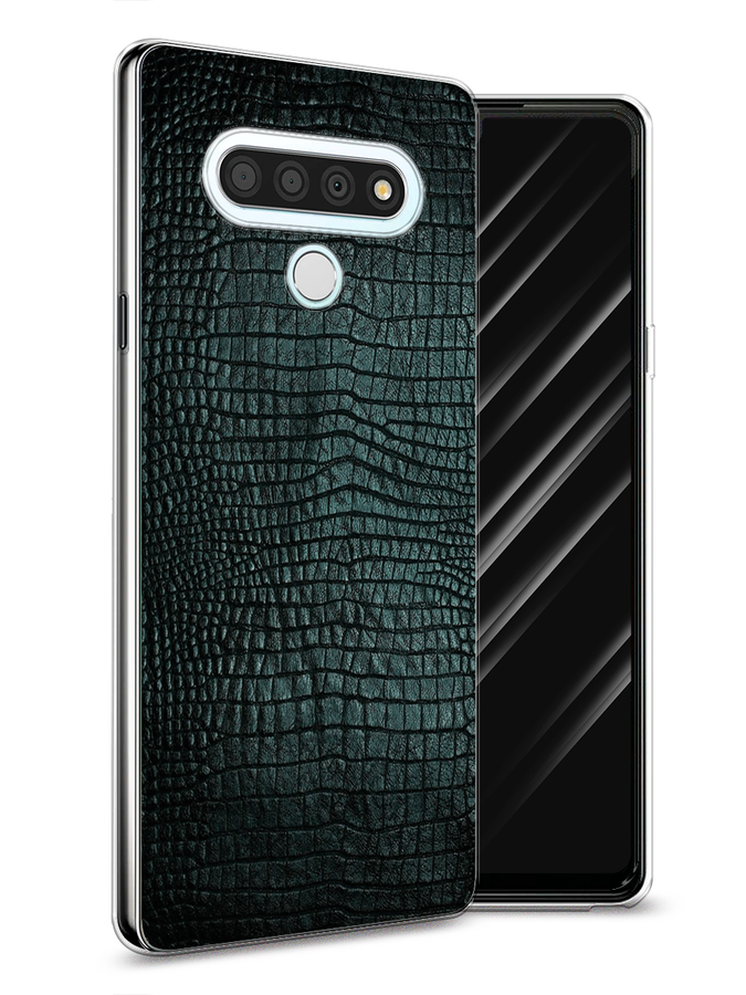 

Чехол Awog на LG Stylo 6 "Черная змея", Черный;серый;голубой, 84550-3