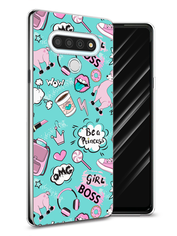 

Чехол Awog на LG Stylo 6 "Стильная лама", Голубой;белый;розовый, 84550-1