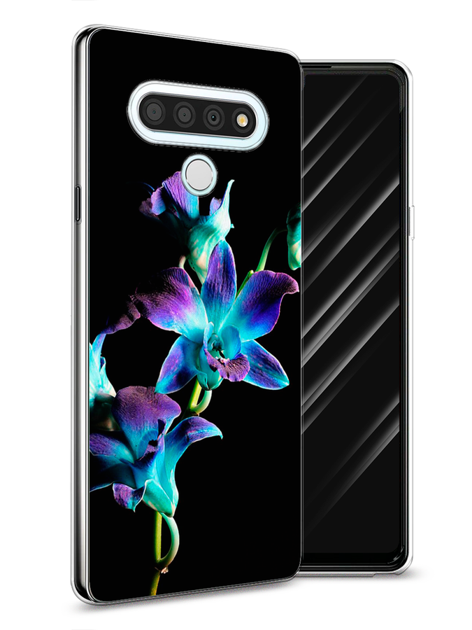 

Чехол Awog на LG Stylo 6 "Синий цветок на черном", Черный;голубой;синий, 84550-8