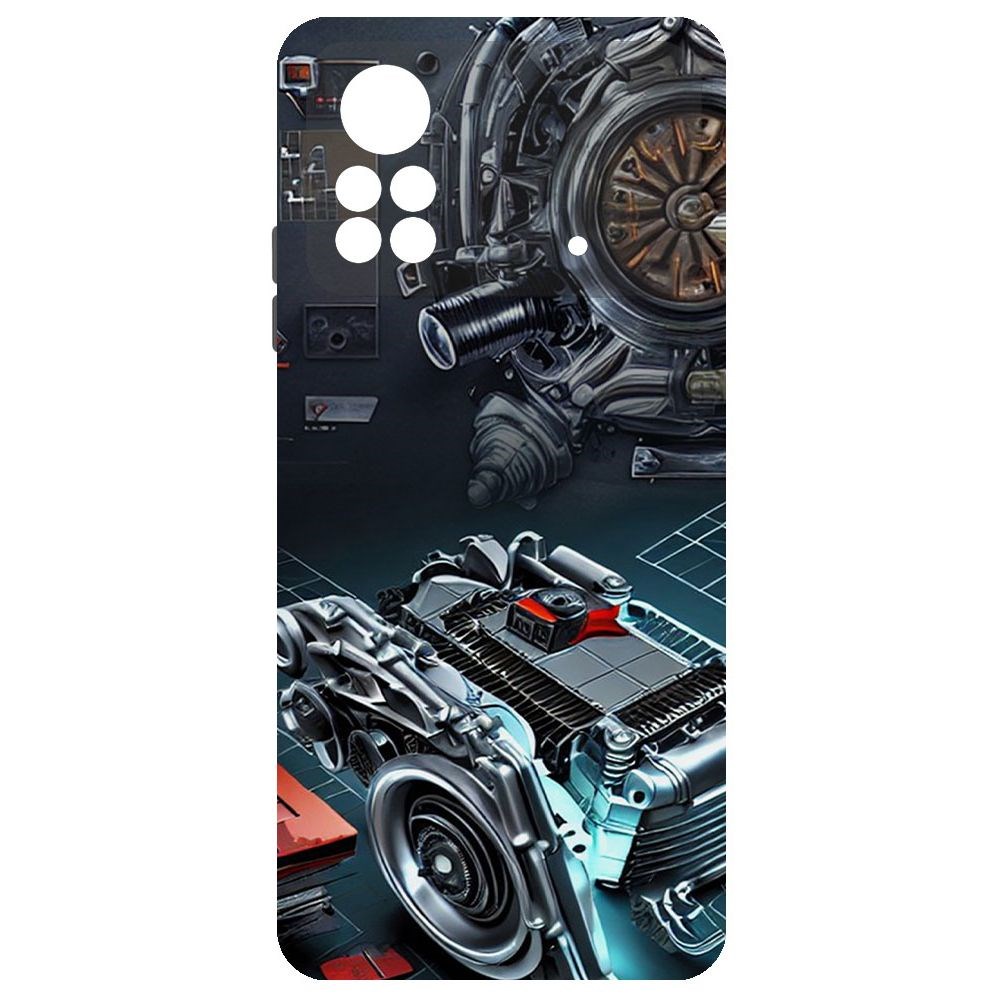 

Чехол-накладка Софт Моторы для Poco X4 Pro 5G, Черный