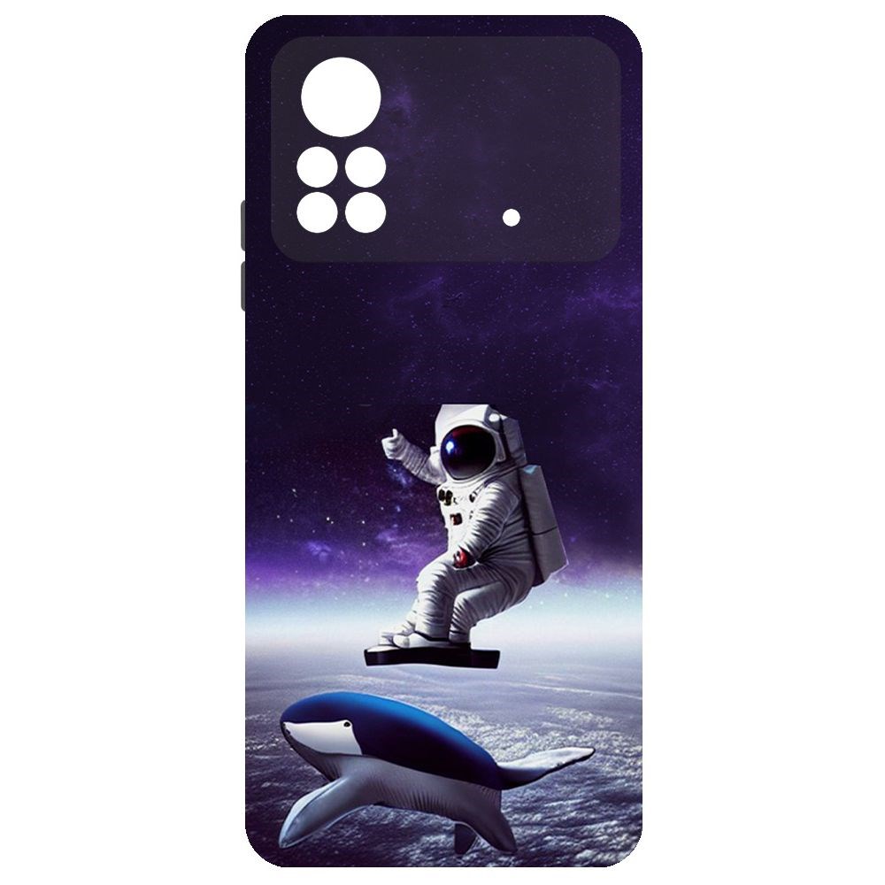

Чехол-накладка Софт Спейсбордер для Poco X4 Pro 5G, Черный