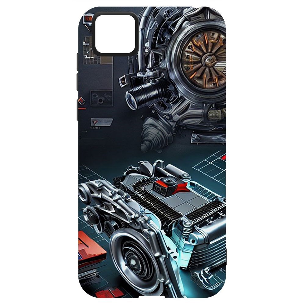 

Чехол-накладка Софт Моторы для Honor 9S/ Y5p, Черный