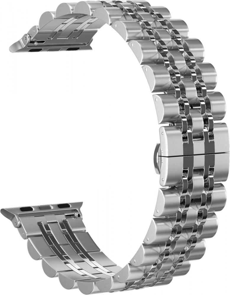 

Ремешок металлический GSMIN Elegy для Apple Watch 38/40mm (Серебристый), Ремешок металлический GSMIN Elegy для Apple Watch 38/40mm