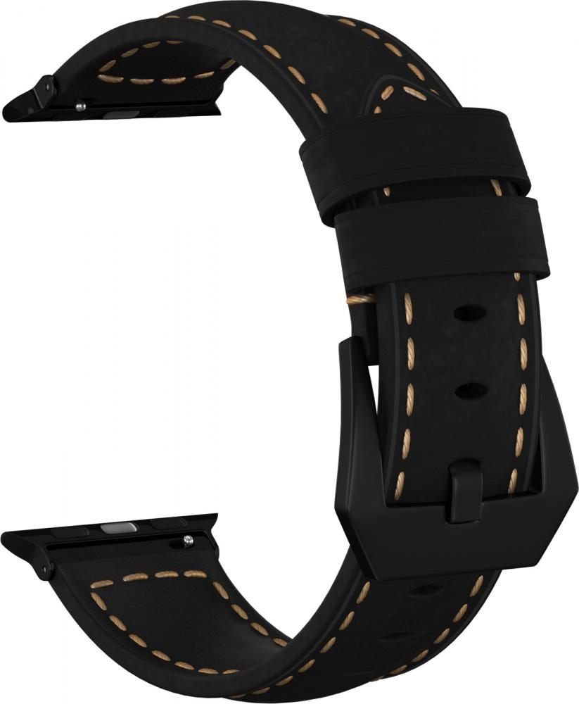 

Ремешок замшевый GSMIN Suede 2 для Apple Watch 38/40mm (Черный), Ремешок замшевый GSMIN Suede 2 для Apple Watch 38/40mm