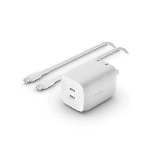 Зарядное устройство Belkin BoostCharge Pro Dual USB-C GaN Wall Charger with PPS 65W + USB-