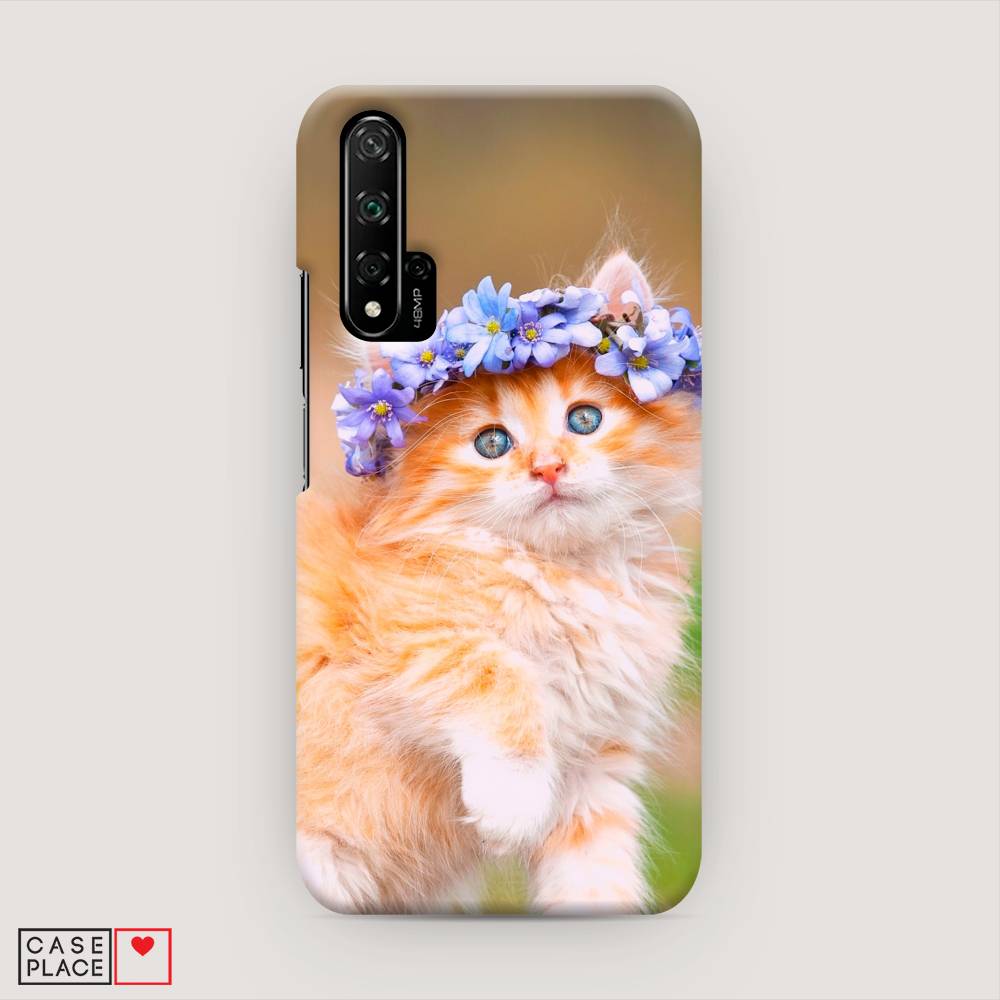 

Чехол Awog "Рыжий кот в венке" для Huawei Nova 5T, 610520-1