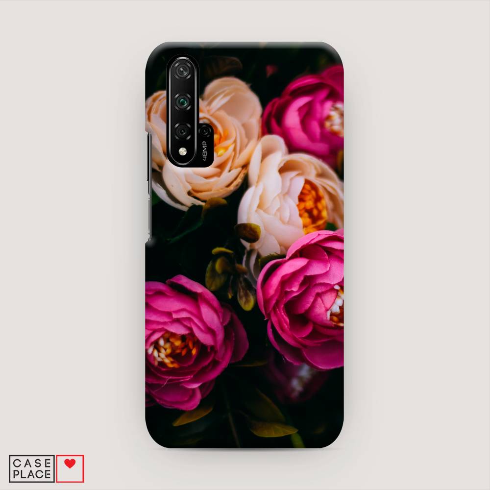 

Чехол Awog "Розовые пионы на черном" для Huawei Nova 5T, 610520-6