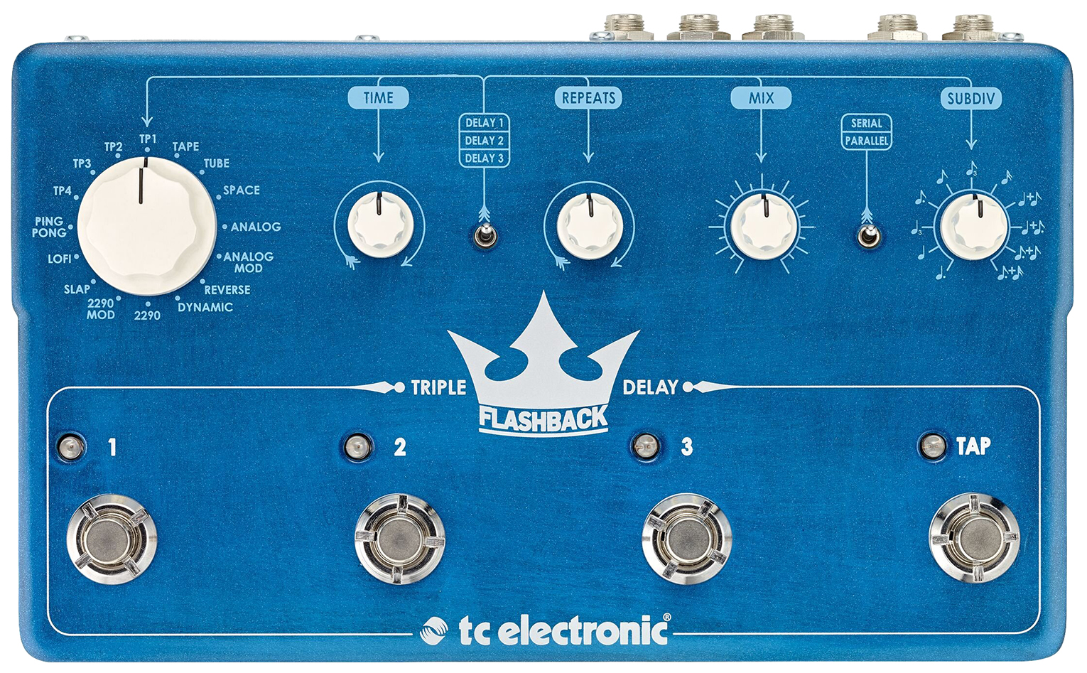 

Педаль эффектов TC electronic FLASHBACK TRIPLE DELAY напольная, эффекта задержки, Синий, FLASHBACK TRIPLE DELAY