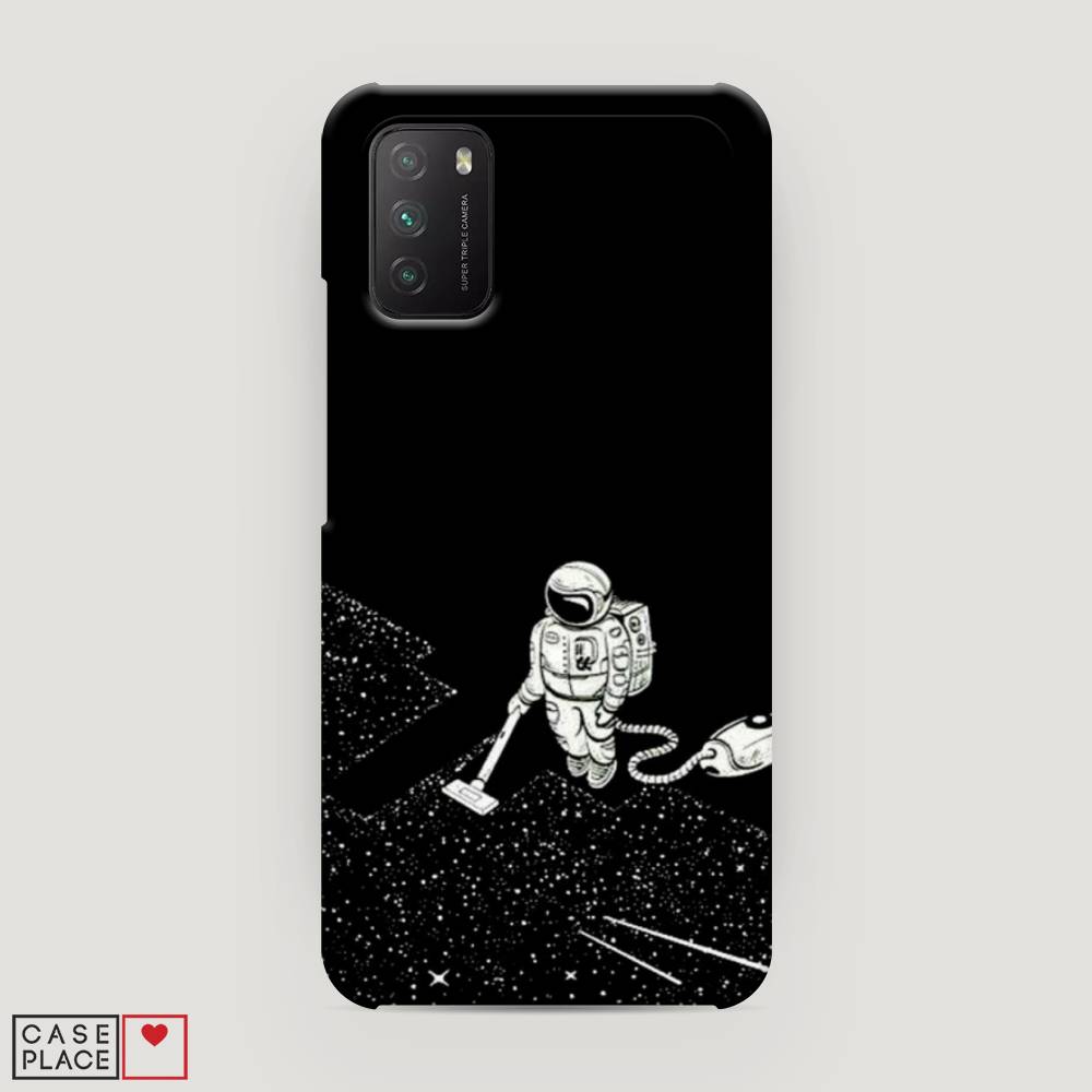 

Пластиковый чехол "Космонавт с пылесосом" на Xiaomi Poco M3, 39520-3