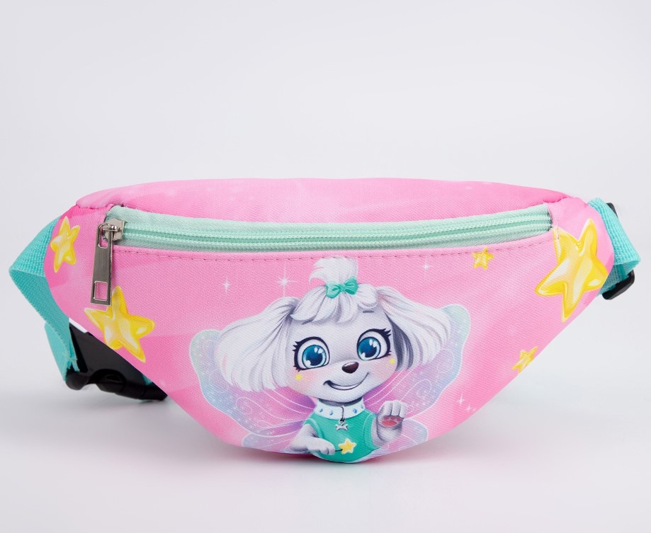 

Сумка детская поясная NAZAMOK kids «Собака» 20 см х 10 см х 6 см, Розовый