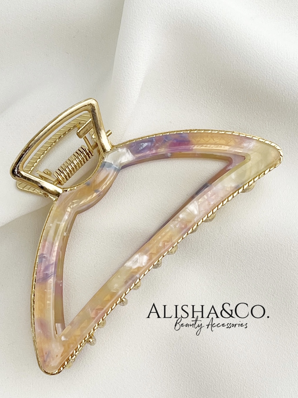 

Заколка-краб женская Alisha&Co. TRA1 розовая, Розовый, TRA1