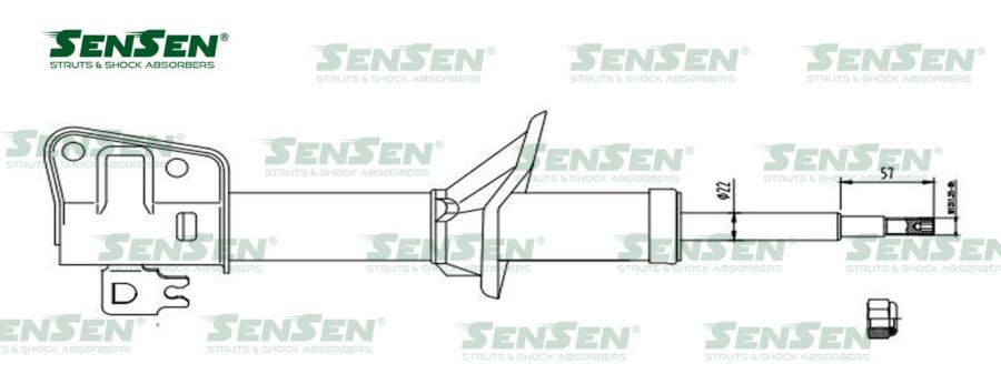

SENSEN 42141644 Амортизатор зад. прав. газ Landrover Freelander 1шт