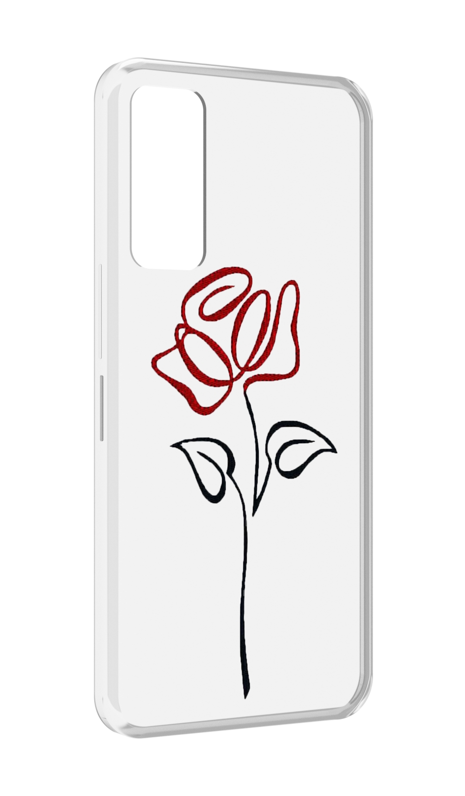 

Чехол MyPads цветок в одну линию для TCL 30 / TCL 30 5G / TCL 30+ plus, Прозрачный, Tocco