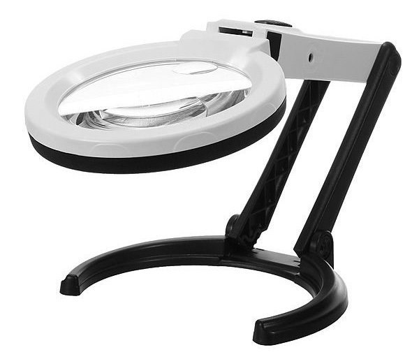 

Лупа настольная Magnifier 1.8x/5x-138мм складная с подсветкой 12 LED MG3B-1D