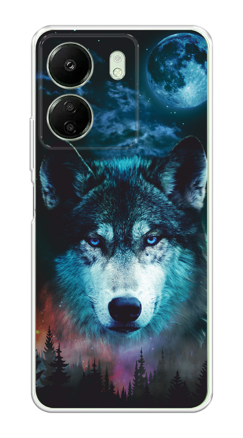 

Чехол на Xiaomi Redmi 13C/Poco C65 "Лунный волк", Бирюзовый;розовый;синий, 320550-1