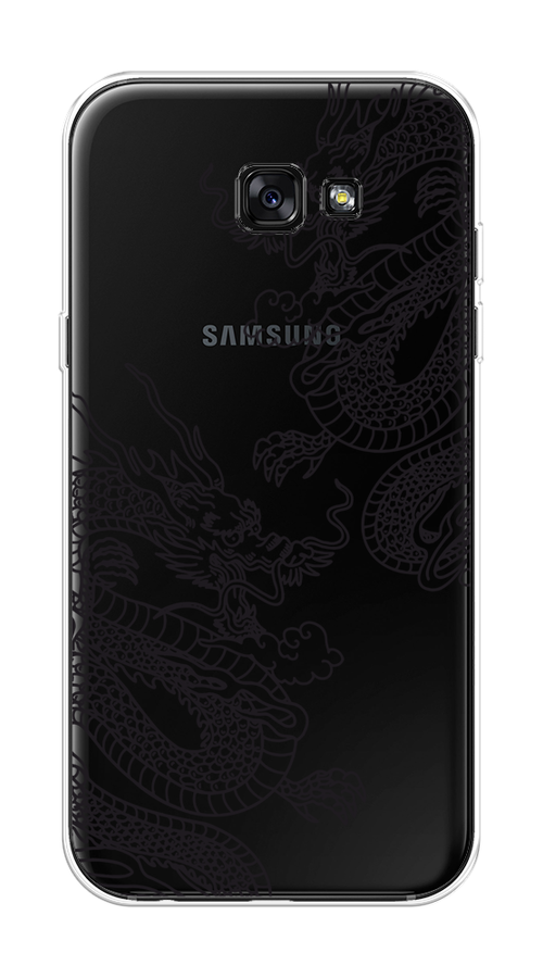 

Чехол на Samsung Galaxy A7 2017 "Два китайских дракона", Серый;черный, 20950-1